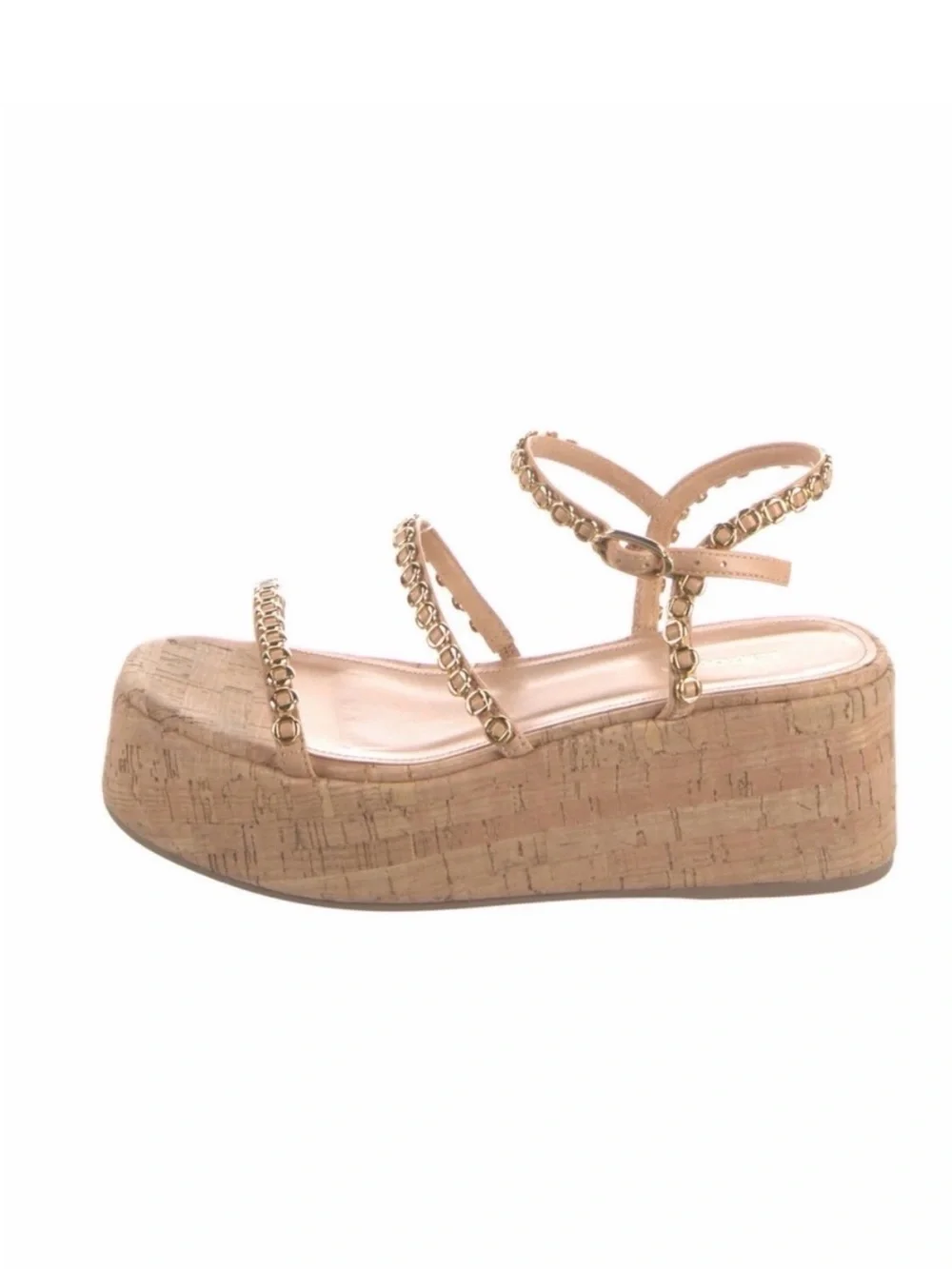 Larroudé Gio Milanina Flatform Sandal Cork